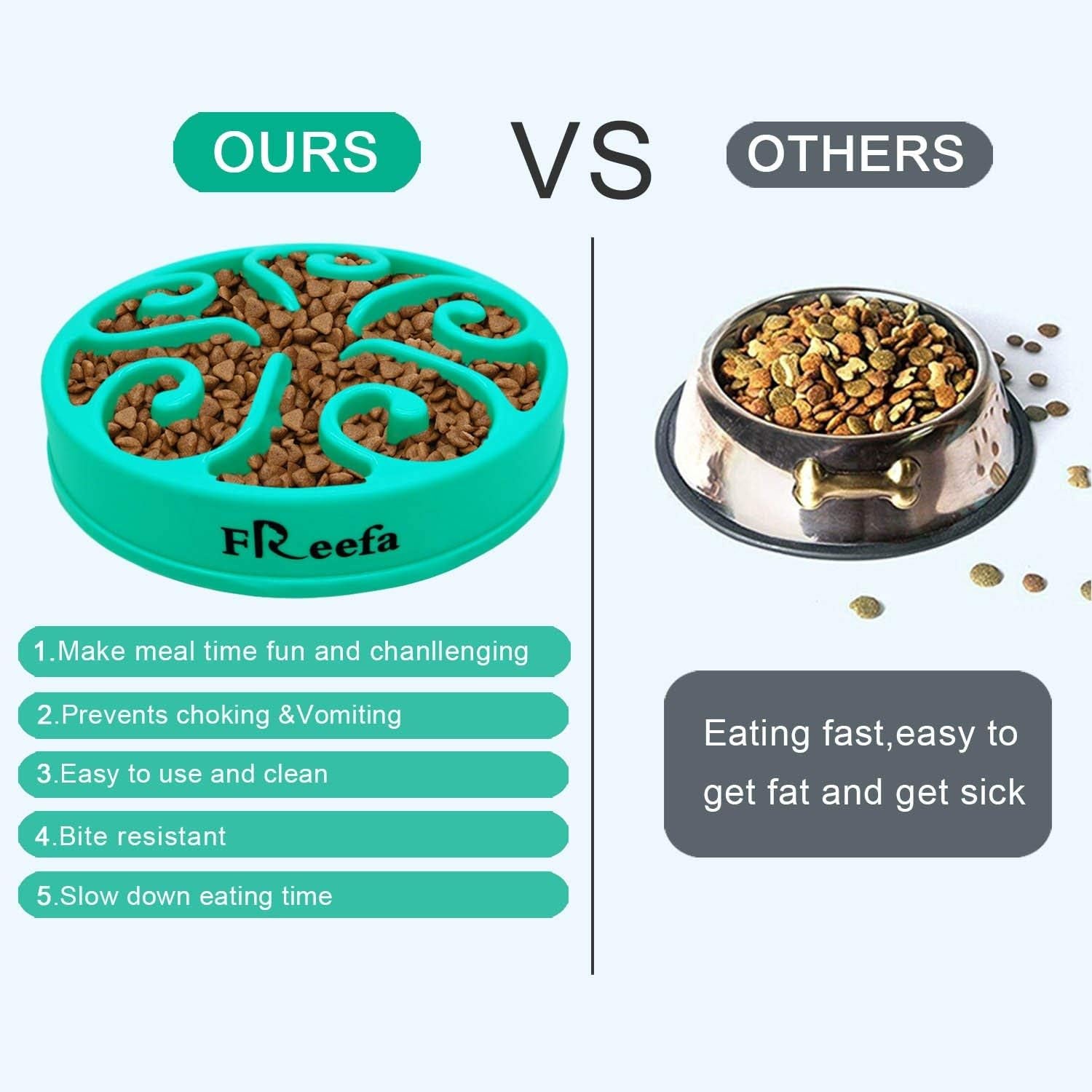 Dog Bowls, (2 Cup) Puzzle,Maze Dog Food Bowl, Slow Feeder Dog Bowls Large Breed,Medium Breed, Small Breed, Slow Eating Bowl, Puppy Cat