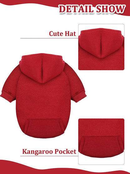 4-Piece Small Dog Clothes Set: Winter Hoodies with Hat, Coat, Sweater & Shirt (XXS) for Chihuahuas and Small Dogs